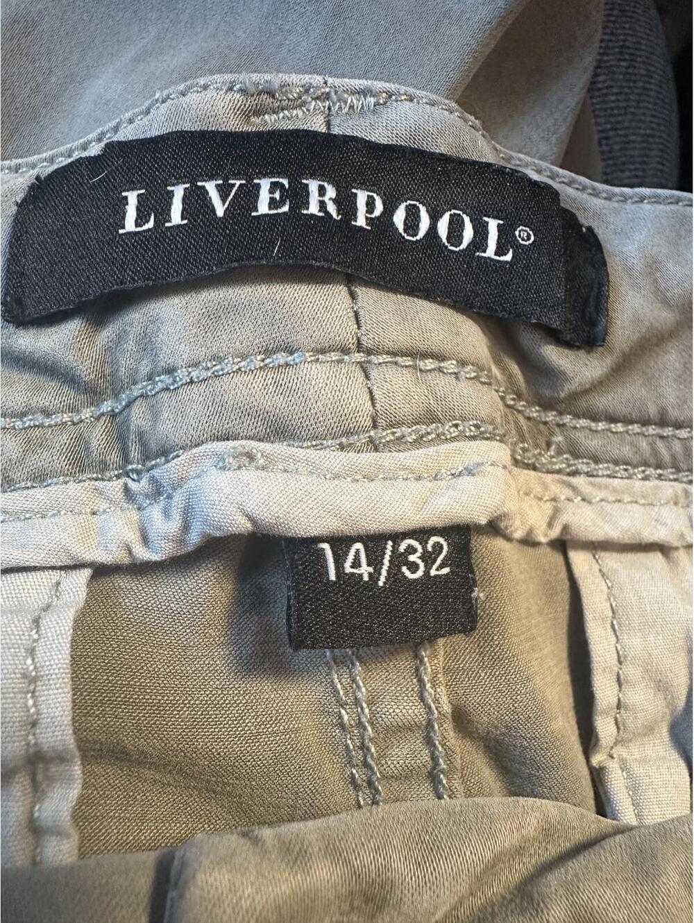 Liverpool Classic Fit Khaki Light Olive Pants Size 14/32 - Picture 3 of 3